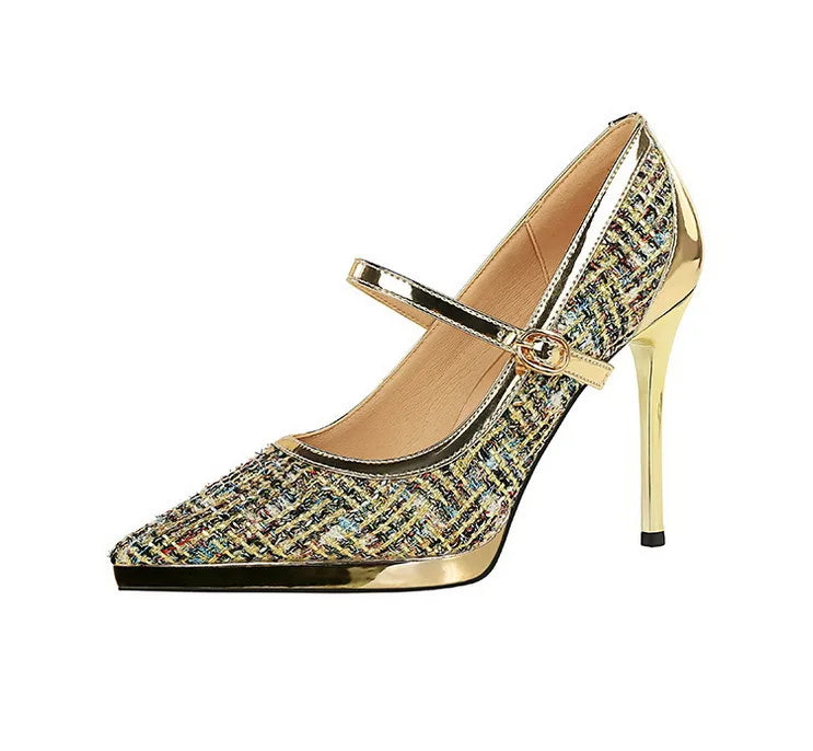 French Style Pointed Sexy High Heels for Women Thin Heels and Shallow Mouth Single Shoes