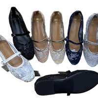 Ultra Soft Lace Breathable Flat Bottom Women's Shoes Quality Women's Casual Shoes Low Heel Floral Pattern