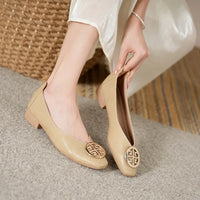 Shoes for Women Retro Ladies Flats Slip on Shoes Loafers Square Toe Shallow Mouth Women Casual Footwear Lightweight