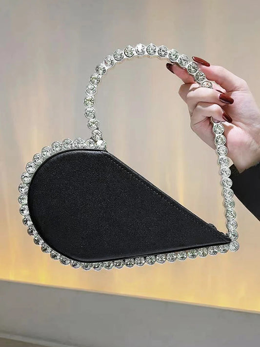 Mini Heart Shape Evening Bag Trendy Party Clutch Purse Women's Elegant Handbags For Party Prom