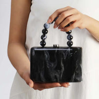 Ladies Acrylic Handbag Fashionable Personality Evening Bag Celebrity Socialite Clutch Bag Urban Minimalist Hard Shell Square Bag