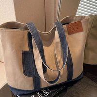 Stylish and Durable Canvas Tote Bag - Large Capacity for Women - Suitable for School, Work and Travel