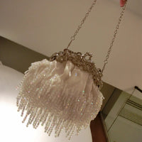 Women Evening Clutch Bag Diamond Clutch Female Bead Crystal Beads Tassel Day Clutch Wedding Purse Party Banquet