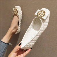 Women's Flats Shallow Work Shoes Soft Sole Non Slip Women Casual Shoes Patent Leather Breathable Women Shoes Summer