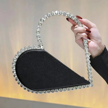 Mini Heart Shape Evening Bag Trendy Party Clutch Purse Women's Elegant Handbags For Party Prom