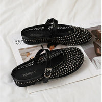Luxury Shinny Diamond Women Mules Slippers Summer Shoes Crystal Footwear Rhinestones Slip On Brand Mary Jane Sandals Mesh Clogs