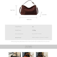 Retro Bag for Women's Textured Frosted Shoulder Bag with Large Capacity Crossbody Commuting Tote Bag
