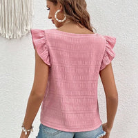 Casual Blouses For Women Fashion Shirts Elegant Sweet Loose Ruffles Sleeve Female Tops