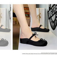 Ladies Slippers Bowknot Silks Satins Women Shoes Round Head Women Sandals Summer Shoes Women Slippers