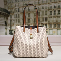 Premium Versatile Leather Crossbody Bag Ladies Large Capacity Daily Commuter Tote Bag Letter Print Design Ladies Fashio