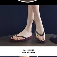 Solid Color Non-slip Leisure Couple Slippers Women Summer Beach Slippers Outdoor Women Flip Flops Breathable Beach Sandals Women