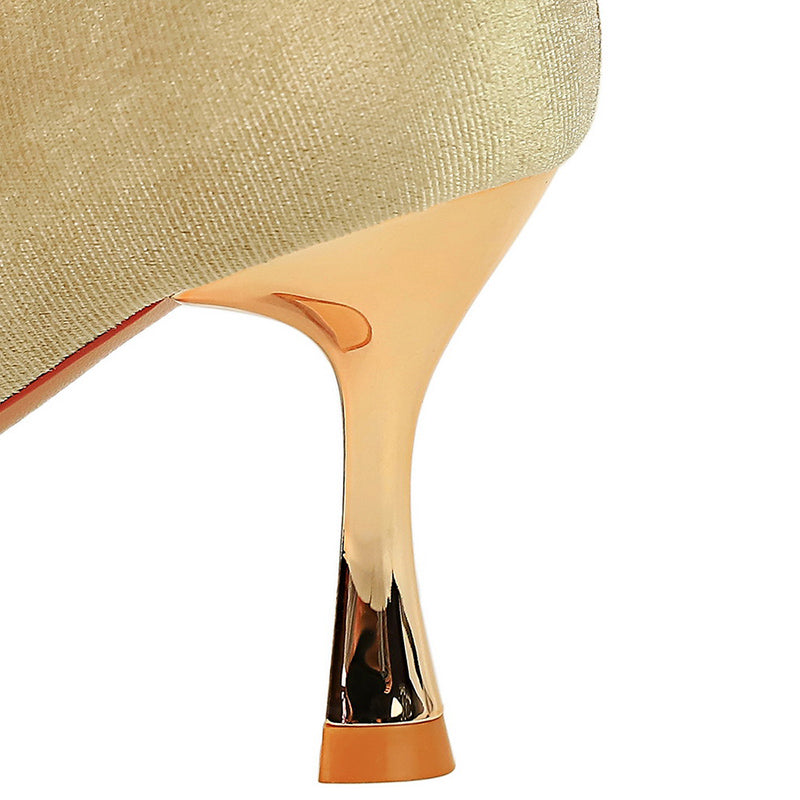 Luxury Women 7cm High Heels Wedding Pumps Lady Luxury Designer Metal Chain Buckle High Heels Stiletto Women Dress Shoes