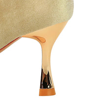 Luxury Women 7cm High Heels Wedding Pumps Lady Luxury Designer Metal Chain Buckle High Heels Stiletto Women Dress Shoes