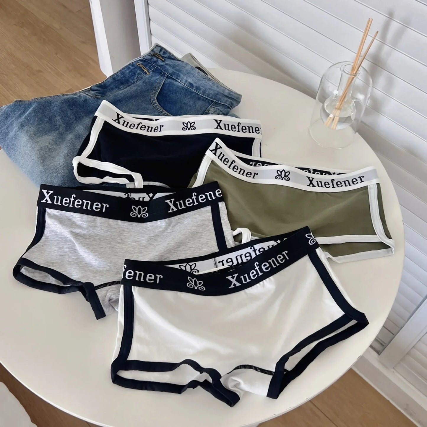 Pure Cotton Letter Print Underpants Sports Fitness Briefs Women's Underwear Cotton Comfortable Panties Hip-Up Female Lingerie