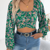 Spring Square Neck Backless T-shirt Casual Women Long Sleeve Bodycon Crop Top Club Short Tops