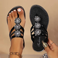 Flip Flops Women's Slippers Summer Silver Floral Sandals Flat Casual Shoes Ladies Clip Toe Slippers Women Outdoor Beach Slides