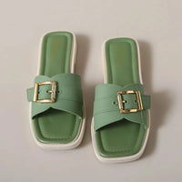 Comfortable Casual Beach Slippers Fashionable Outdoor Wear Slip-On Flat Bottom Cool Sandals PVC Material - Natalia Home Fashion