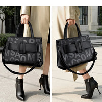 Bags for Women Trend Large-capacity Tote Bag, High Quality PU Leather Women's Retro Fashion Letter Handbag, Shoulder Bag
