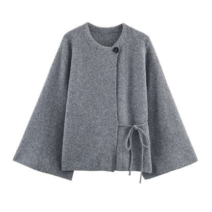 2025 Winter New Product Lazy Style Retro Kimono Style Knitted Open Sleeve Coat cardigan Coat for Women Natalia Home Fashion    Natalia Home Fashion