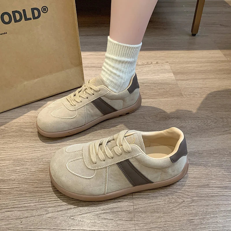 Fashion Trend Women's Casual Shoes College Style Wide Toe Soft Comfortable Flat Shoes Outdoor Casual Sports Shoes