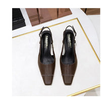 Design Shallow Women Pumps Pointed Toe Sling backs Sandals Elegant Office Work Thin High Heels Shoe Retro Shoes Women