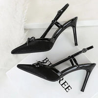 Bow Slim Heels High-End Women's Without Being Tired From Behind The Feet And Tripping Women's Singles Shoes