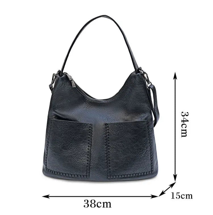 Luxury Designer Women's Leather Crossbody Bag Elegant Shoulder Handbag for Ladies Classic Stylish Tote Messenger Purse
