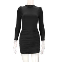 Sexy Slim-fitting Long-sleeved Dress, Bubble-sleeved Medium and Long Women's Bodycon Dresses Plus Size 9XL 8XL 7XL 6XL XXXXXL