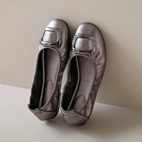 Comfort Slip-On Ladies Shoes New Leather Women Flats Round Toe Flat Shoes