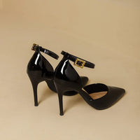 Pointy Toe Elegant Women Shoes Stilettos Office Sandals For Ladies Cover Heel Ankle Strap Sandals