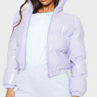 Winter Jacket Women Oversized Puffy Shiny Bubble Coat Solid Cotton Padded Coat Warm Waterproof Parka Female Outerwear - Natalia Home Fashion