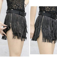 Tassel Short Shorts Women's Diamond Embellished Mid-Waist Dance Denim Hot Pants Outerwear Fashionable Korean Style Sexy