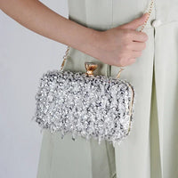 Women's Evening Bags Fashion Luxury Sequin Beaded Banquet Handbags Clutches Ladies Chain Small Shoulder Bag Purses