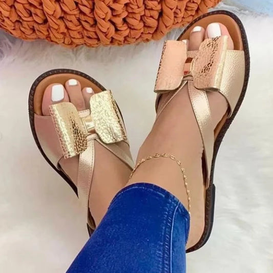 Slides Flats  Women Slippers Butterfly-Knot Casual Sandals - Natalia Home Fashion