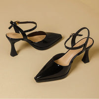 High Heels Sandals Women Fashion Solid Color Heels Sandals Pointed Toe Stiletto Ladies Commuting Single Shoes
