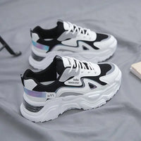 Style Women's Sports Shoes Platform Flat Shoes Women's Shoes Green casual sneakers Women's Thick Sole Sports Shoes