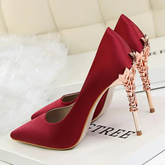 Women Shoes Spring Women Pumps Sequin Wedding Shoes Stilettos Metal Decoration  Heels Natalia Home Fashion    Natalia Home Fashion