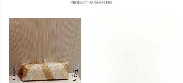Women Clutch Glitter Sequins Evening Party Handbags Portable Gold Color Diamond Wedding Clutches Purse New Chain Shoulder Bags