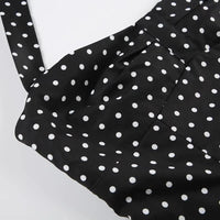 Polka Dot Print Tops Women Halter Low-Neck Bandage Ruffles Backless Sleeveless Skinny Fashion Street Versatile Vest