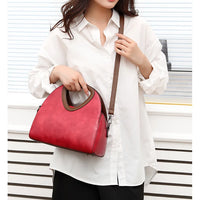 Vintage Genuine Leather Women's Bag Crossbody Shoulder Bag Fashion Large Capacity Handbag Tote Bag