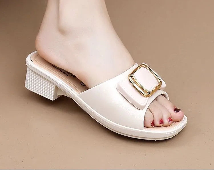 Women's Versatile Sandals - Fashion Thick Sole Flip Flops, Non-Slip Durable Outdoor Slides for Beach/Street Wear - Natalia Home Fashion