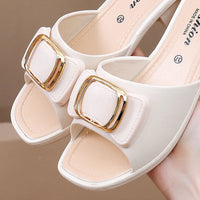 Women's Versatile Sandals - Fashion Thick Sole Flip Flops, Non-Slip Durable Outdoor Slides for Beach/Street Wear - Natalia Home Fashion