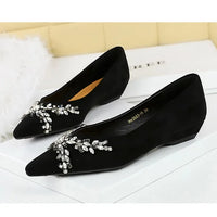 New Spring Crystal Women Mary Jane Shoes Fashion Shallow Slip on Elegant Party Dress Low Heel Shoes