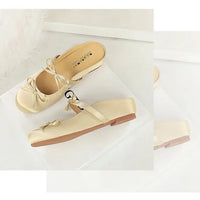 Ladies Slippers Bowknot Silks Satins Women Shoes Round Head Women Sandals Summer Shoes Women Slippers