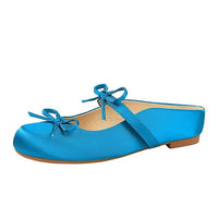 Ladies Slippers Bowknot Silks Satins Women Shoes Round Head Women Sandals Summer Shoes Women Slippers