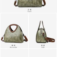 Vintage Genuine Leather Women's Bag Crossbody Shoulder Bag Fashion Large Capacity Handbag Tote Bag