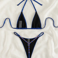 Sexy Extreme Mini Micro Thong Bikini Diamond Bikinis Female Swimsuit Women Swimwear Two-pieces Bikini Set Bathing Suit Swim