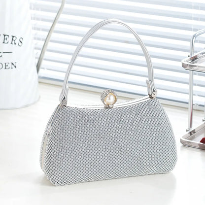 Stylish Simple Sparkling Full Diamond Handbag Temperament Shoulder Sparkling Diamond Crossbody - Simple Yet Stylish Banquet Bag
