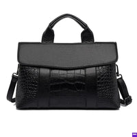 Large Capacity Ladies Handbag Fashion Woven Pattern Shoulder Bag Vintage Style Polyester Lining Soft PU Leather Material Commuter Bag