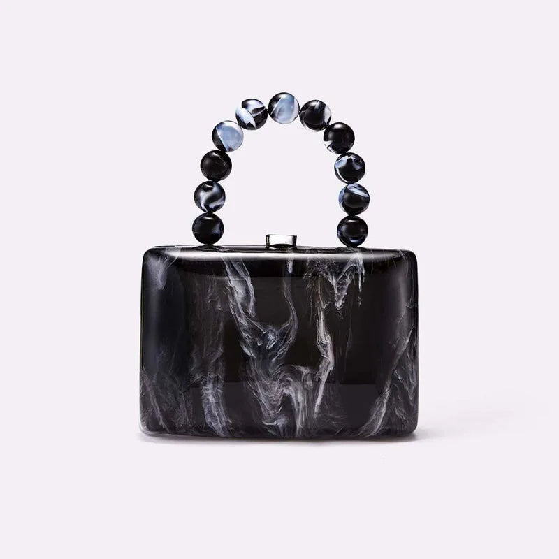 Ladies Acrylic Handbag Fashionable Personality Evening Bag Celebrity Socialite Clutch Bag Urban Minimalist Hard Shell Square Bag